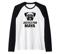 Funny California Justice for Maya Boxer Dog Voter Raglan Baseball Tee