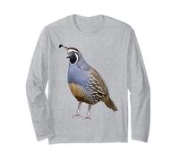 Funny California Quail Vintage Bird Lover Graphics Long Sleeve T-Shirt
