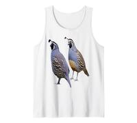 Funny California Quail Vintage Bird Lover Graphics Tank Top