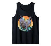 Funny California Quail Vintage Bird Lover Graphics Tank Top