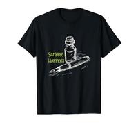 Funny Caligraphy Scribble Happens Fountain Pens Value Graphic T-Shirt, Men, Black, S