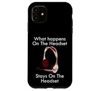 Funny Call Center Quote What Happens On the Gamer Headset Case for iPhone 11