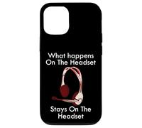 Funny Call Center Quote What Happens On the Gamer Headset Case for iPhone 12/12 Pro