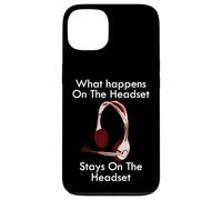 Funny Call Center Quote What Happens On the Gamer Headset Case for iPhone 13