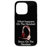 Funny Call Center Quote What Happens On the Gamer Headset Case for iPhone 13 Pro