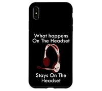 Funny Call Center Quote What Happens On the Gamer Headset Case for iPhone XS Max