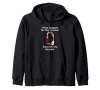 Funny Call Center Quote What Happens On the Gamer Headset Zip Hoodie