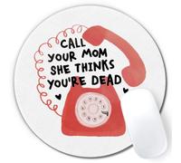 Funny Call Your Mom Mouse Pad, College Student Gifts Mouse Pads Mousepad for Desk Home College Dorm Computers Laptop, Back to School Gifts Office Supplies Desk Accessories