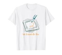 Funny Calligraphy Pun Ink Outside the Box Fountain Pen Value Graphic T-Shirt, Men, White, M