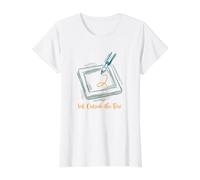 Funny Calligraphy Pun Ink Outside the Box Fountain Pen Value Graphic T-Shirt, Women, White, M
