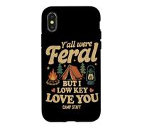 Funny Camp counselor Y'all were Feral summer camp Case for iPhone X/XS