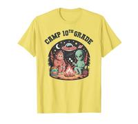 Funny Camp Out 10th Grade Bigfoot Campsite Alien Camping T-Shirt