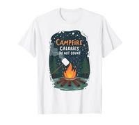 Funny Camper Campfire Calories Do Not Count Outdoors T-Shirt