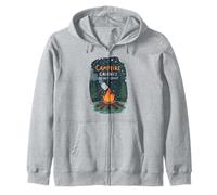 Funny Camper Campfire Calories Do Not Count Outdoors Zip Hoodie