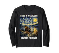 Funny Camper Live in Vangogh Down By The River Van Gogh Art Long Sleeve T-Shirt