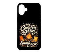 Funny Campfire Camping Stories Outdoor Nature Lover Humor Case for iPhone 16 Plus