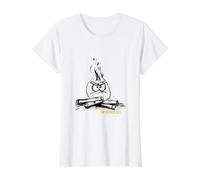Funny Campfire Pun I'm Burned Out Value Graphic T-Shirt, Women, White, M