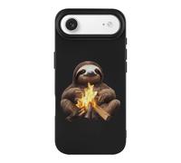 Funny Campfire Sloth Protective Cover Compatible with iPhone 17/17 Air/17 Pro/17 Pro Max Phone Case TPU Shockproof