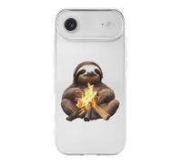 Funny Campfire Sloth Protective Cover Compatible with iPhone 17/17 Air/17 Pro/17 Pro Max Phone Case TPU Shockproof