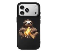 Funny Campfire Sloth Protective Cover Compatible with iPhone 17/17 Air/17 Pro/17 Pro Max Phone Case TPU Shockproof