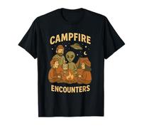 Funny Camping Alien Campfire Encounters T-Shirt