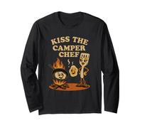 Funny Camping Cooking Art Camper Chef Long Sleeve T-Shirt