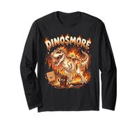 Funny Camping Dino Smore Dinosaur Camp Camper Dinosmore Long Sleeve T-Shirt