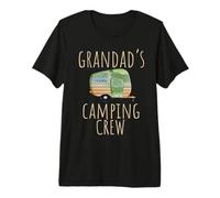 Funny Camping Life Cute Brown Green Grandads Camping Crew Premium T-Shirt