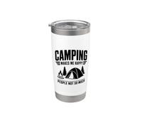 Funny Camping Makes Me Happy People Not So Much Design Stainless Steel Insulated Tumbler