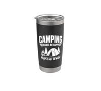 Funny Camping Makes Me Happy People Not So Much Design Stainless Steel Insulated Tumbler