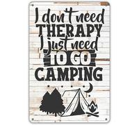 Funny Camping Quote Metal Tin Sign Wall Decor Farmhouse Rustic Camping Signs for Home Garage Men Cave Yard Decor Camper Gifts