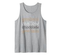 Funny Camping Smores Graham Cracker Marshmallow Chocolate Tank Top