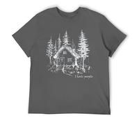 Funny Camping T-Shirt for Men and Women - I Hate People But Love The Outdoors Graphic Tee for Campers and Nature Lovers Dark Gray-Style 3XL