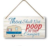 Funny Camping Tin Sign Camper Bathroom Decor No Pooping In The Camper Signs Happy Campers Personalized Gifts Rv Rules For Travel Trailer Art Decor Welcome Hanging Sign 8x12 Inch