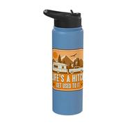 Funny Camping Trailer Men Women Life's a Hitch Camper Stainless Steel Insulated Water Bottle