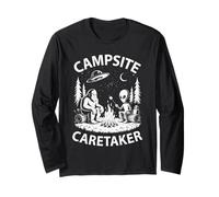 Funny Campsite Caretaker Bigfoot Alien Campground Director Long Sleeve T-Shirt