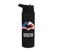 Funny Canada American Vintage Flag US EH Stainless Steel Insulated Water Bottle