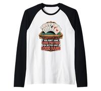 Funny Canasta is Like Sex Good Partner Good Hand Card Player Raglan Baseball Tee