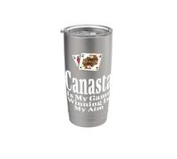 Funny Canasta is My Game Winning is My Aim Card Game Player Stainless Steel Insulated Tumbler