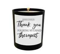 Funny Candle Positive Quotes Empowering Humour Black Jar Soy Wax Strong Scent Motivation Life Mood Confidence Best Friend, co Worker (Therapist)