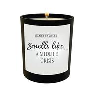 Funny Candle Relatable Humour Smells Like Collection Black Jar Soy Wax Strong Scent Life Mood Stress Work Break Burnout (Mid Life Crisis)