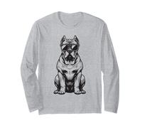 Funny Cane Corso Dog with Sunglasses Long Sleeve T-Shirt