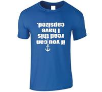 Funny Capsized Sailing T-Shirt If You can Read This Angler Gift Xmas Present Top (UK, Alpha, L, Regular, Regular, Royal)