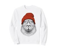 Funny Capybara Animal Beanie Sweatshirt