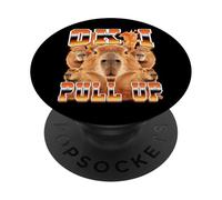 Funny Capybara Animal Bootleg Style Ok I Pull Up PopSockets Adhesive PopGrip