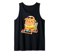 Funny Capybara Apparel 2026 Chill Capybara Vacation Tank Top