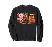 Funny Capybara Axolotl Camping BBQ Cute Summer Vibes Food Sweatshirt
