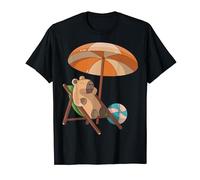 Funny Capybara Beach Capy Summer Break Vacation Kid T-Shirt