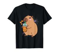 Funny Capybara Bubble Tea Animal Lovers Rodent Capyboba T-Shirt