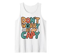 Funny Capybara Chill Vibes Design | Dont Worry Be Capy Tank Top